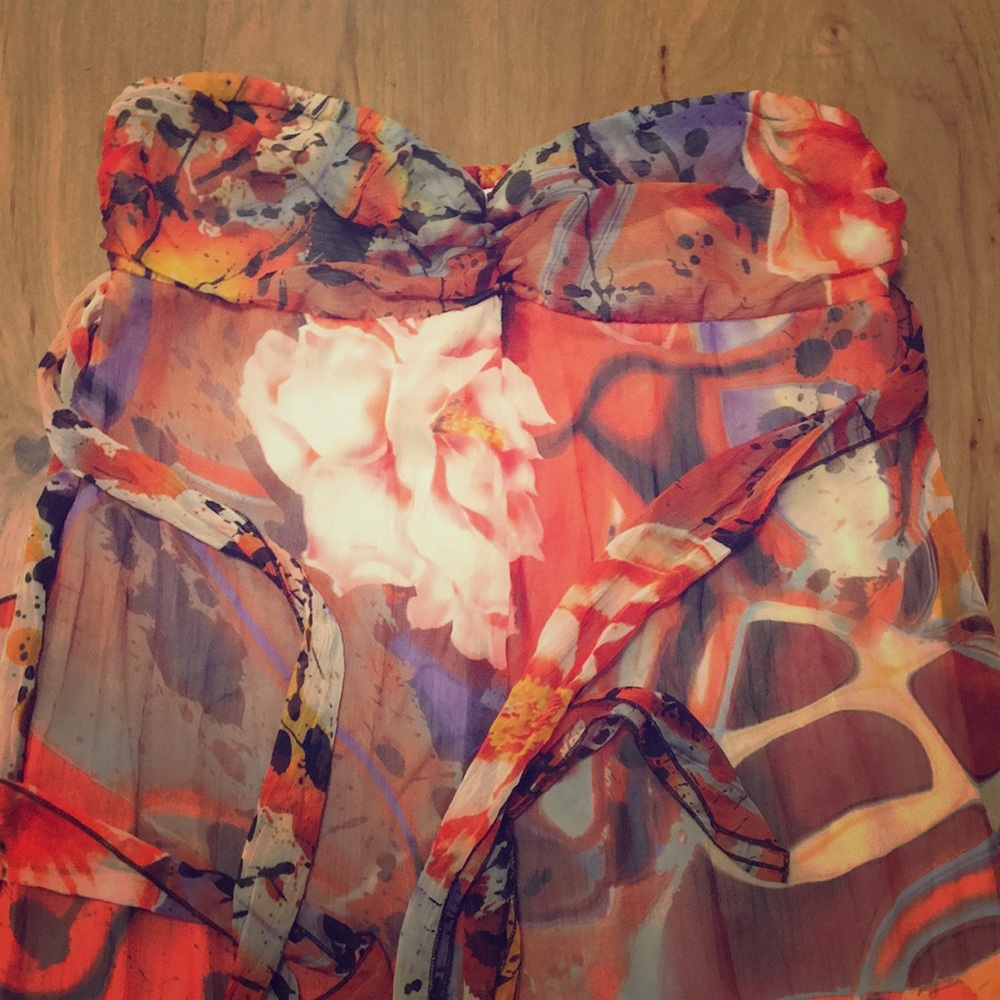 Xhilaration floor length edgy floral dress